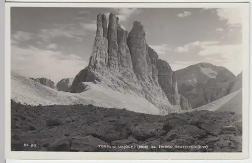 (9644) Foto AK Vajolet-Türme, Torri di Vajolet, Südtirol, Santnerpass 1936