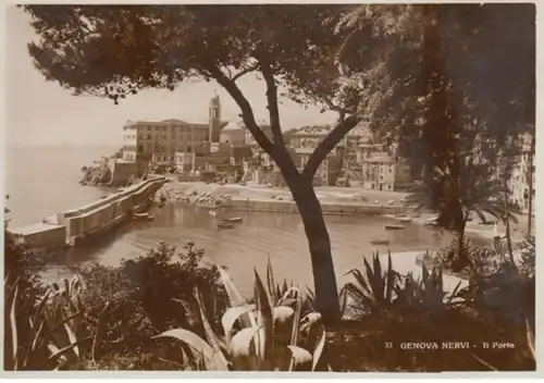 (1948) Foto AK Nervi, Genua, Genova, Hafen