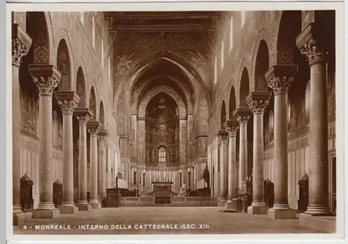 (18270) Foto AK Monreale (Sizilien), Kathedrale, Inneres 1938