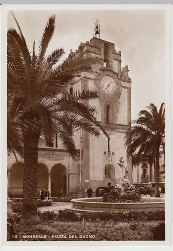 (18250) Foto AK Monreale (Sizilien), Piazza del Duomo 1938