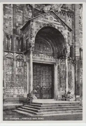 (18131) Foto AK Verona, Portal San Zeno 1937