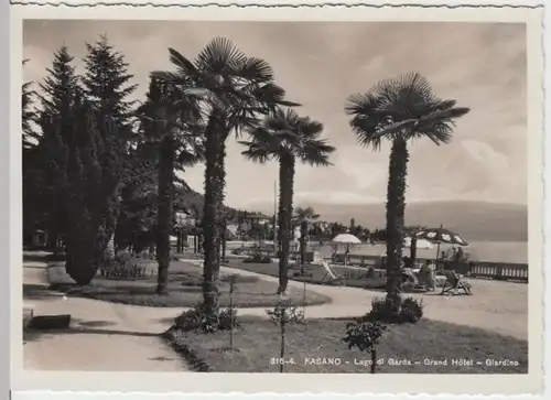 (18102) Foto AK Gardasee, Gardone Riviera, Brescia, Grand Hotel "Fasano" 1937