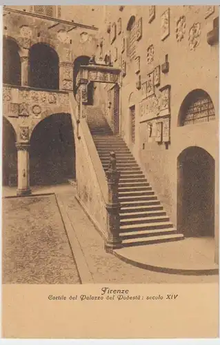 (10829) AK Firenze, Cortile del Palazzo del Podesta 1910er