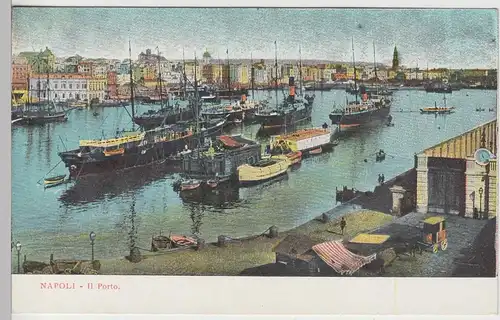 (105433) AK Napoli, Il porto, vor 1945