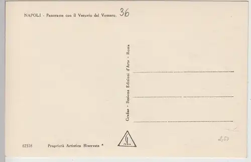 (105430) Foto AK Napoli, Panorama con il Vesuvio dal Vomero, vor 1945