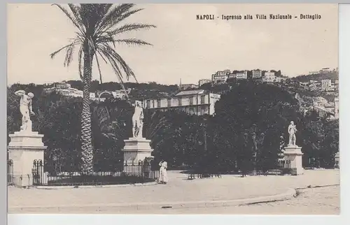 (105429) AK Napoli, Ingresso alla Villa Nazionale, Dettaglio, vor 1945