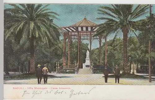 (105422) AK Napoli, Villa Municipale, Cassa Armonica, vor 1945