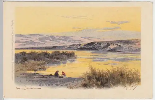 (14858) Künstler AK F. Perlberg, Am Jordan, bis 1905