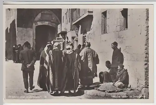 (20541) Foto AK Jerusalem, Straßenszene, vor 1945