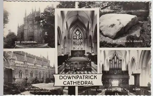 (53259) Foto AK Downpatrick Cathedral, Mehrbildkarte