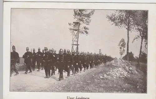 (97826) AK Soldaten marschieren "Unser Landsturm", vor 1918