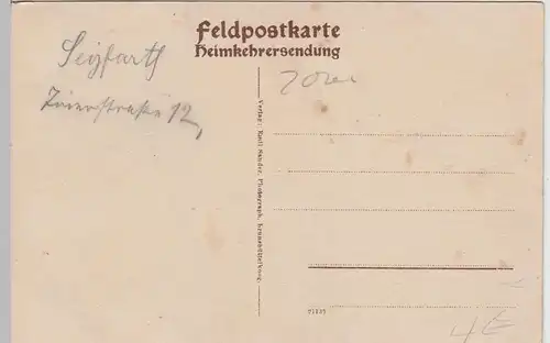 (95063) AK Erinnerung an Brunsbüttelkoog, geschmückte Baracke 1914-18