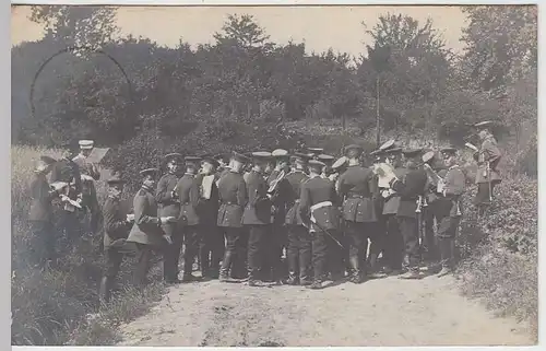(36747) Foto AK deutsche Soldaten studieren Karten, Hersbruck 1906