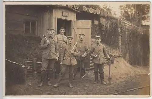(36757) Foto AK 1.WK Unterstand "Villa Friedel", Plinka in Russland 1914-18