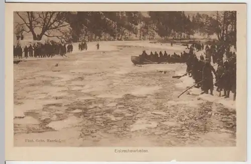 (15864) AK Militaria Eisbrecherarbeiten 1914