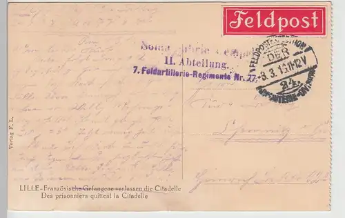 (111020) AK Lille, französische Gefangene verlassen d. Citadelle 1916