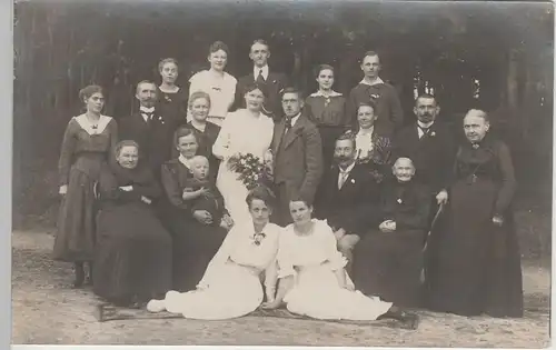 (81388) orig. Foto Hochzeit, Hochzeitgesellschaft, Fotograf Glücksburg