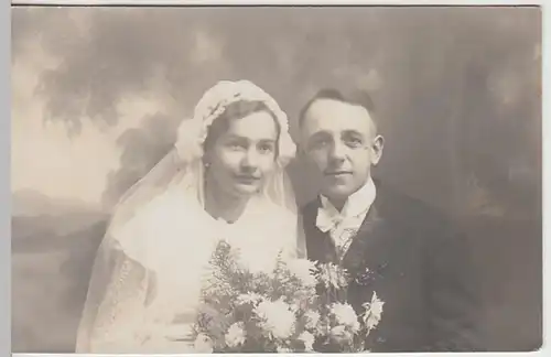 (29035) Foto AK Brautpaar vor 1945