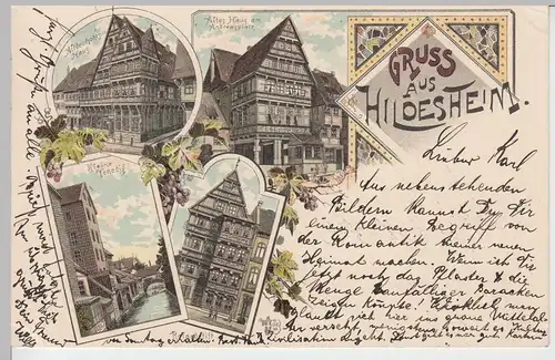 (91366) AK Gruß a. Hildesheim, Rolandstift 1896