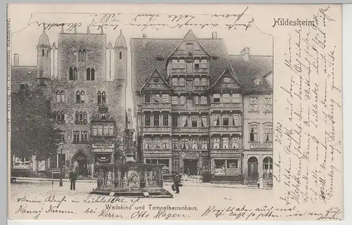 (79031) AK Hildesheim, Wedekind und Tempelherrenhaus, 1901