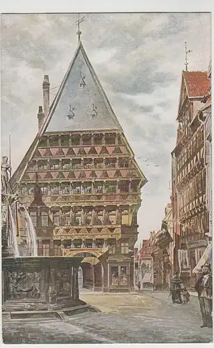 (69754) Künstler AK R. Heyer, Hildesheim, Knochenhaueramtshaus