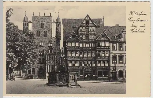 (49670) AK Hildesheim, Tempelherrenhaus und Wedekind, 1933
