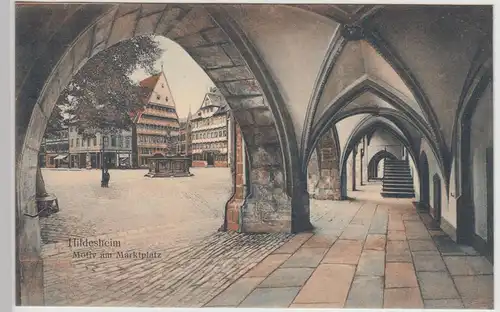 (114665) AK Hildesheim, Motiv am Marktplatz um 1910
