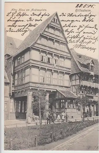 (108486) AK Hildesheim, Pfeilerhaus, Umgestülpter Zuckerhut, Andreasplatz 1905
