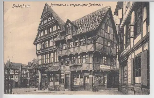 (101110) AK Hildesheim, Pfeilerhaus, umgestülpter Zuckerhut, vor 1945