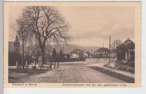 (99851) AK Allendorf, Werra, Zimmersbrunnen, Linde, vor 1945