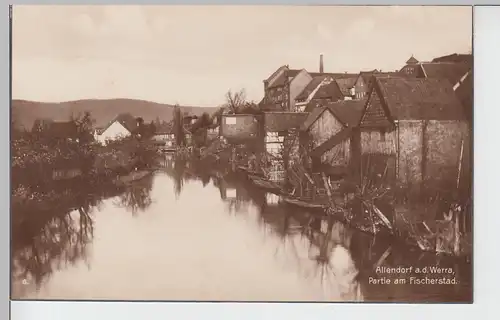 (99850) Foto AK Allendorf, Werra, Partie am Fischerstad, vor 1945