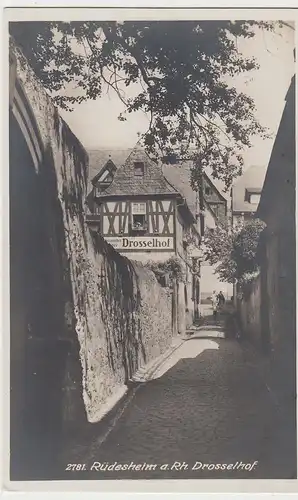 (99073) Foto AK Rüdesheim am Rhein, Drosselhof, vor 1945