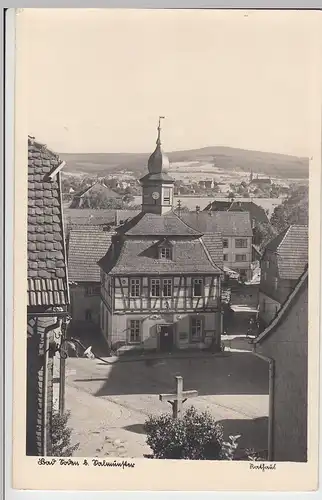 (98825) Foto AK Bad Soden Salmünster, Rathaus 1951