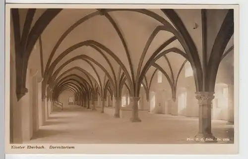 (98039) Foto AK Kloster Eberbach, Dormitorium, vor 1945