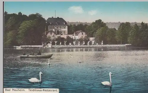 (97909) AK Bad Nauheim, Teichhaus-Restaurant, 1913