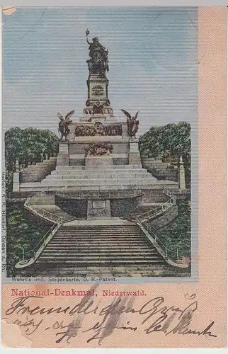 (96054) AK Niederwalddenkmal, Rüdesheim, Rhein 1902