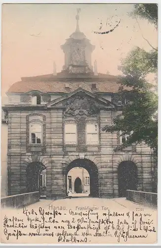 (95803) AK Hanau, Frankfurter Tor, 1906