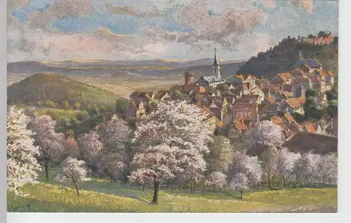 (95427) Künstler AK Lindenfels im Odenwald, Blütezeit, vor 1945