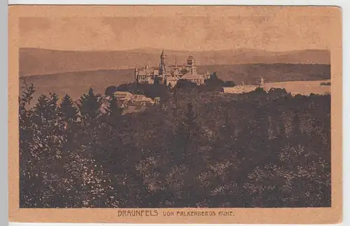 (95045) AK Braunfels, Schloss, Blick von Falkenbergs Ruhe, vor 1945