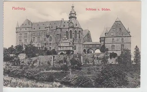 (94965) AK Schloss Marburg von Süden, aus Kartenheft, vor 1945