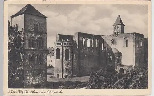 (94818) AK Bad Hersfeld, Ruine der Stiftskirche, 1949