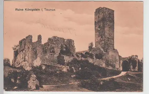 (92844) AK Königstein im Taunus, Ruine, 1916