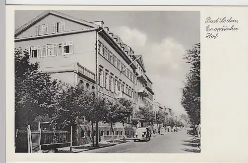 (91460) AK Bad Soden am Taunus, Hotel Europäischer Hof 1943-50er