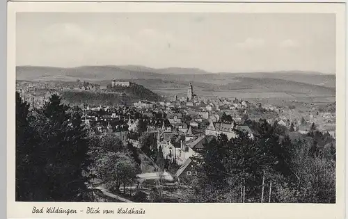 (91458) AK Bad Wildungen, Panorama, Blick vom Waldhaus, vor 1945