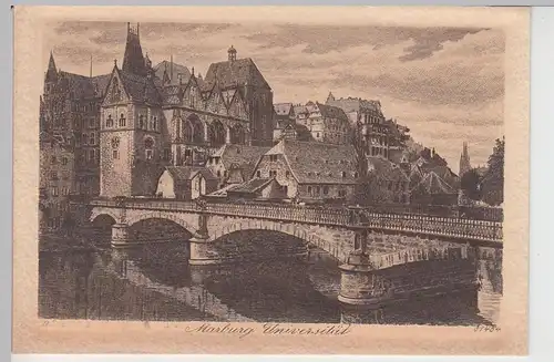 (90261) Künstler AK Marburg, Lahn, Universität, vor 1945