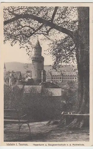 (88771) AK Idstein i. Taunus, Hexenturm u. Baugewerkschule, Feldpost 1916