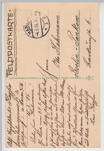(88769) AK Hanau, Altstädter Rathaus, Feldpost 1916