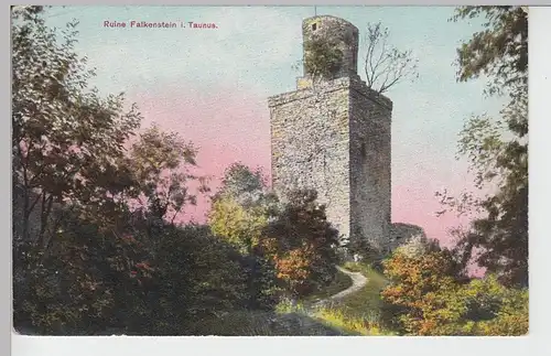 (87444) AK Ruine Falkenstein im Taunus, Feldpost 1917