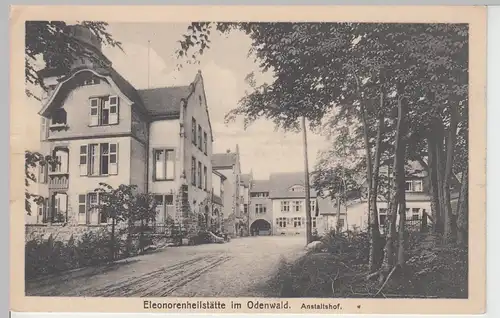 (85228) AK Lindenfels im Odenwald, Eleonorenheilstätte, Anstaltshof, 1916