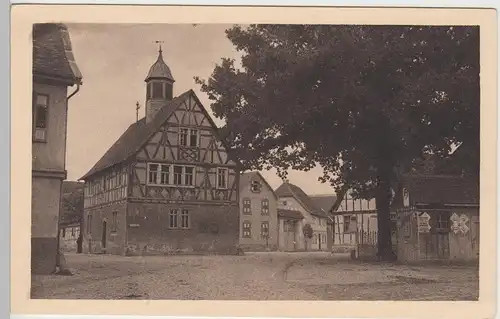 (84696) AK Geinsheim am Rhein, Römer mit Rathaus, vor 1945